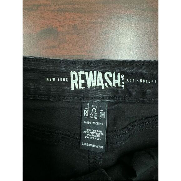 Rewash Black Super High Rise Mom Shorts Size 0/24 - Picture 3 of 7